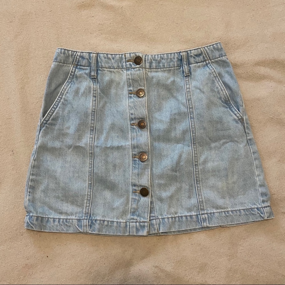 F21 denim skirt